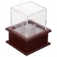 thumbnail image 1 of GOOHOCHY Exhibidor Transparente De Béisbol Con Material Acrílico Y Base Marrón Ideal Para Mostrar Colecciones En Casa, 1 of 5