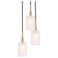 thumbnail image 3 of Woodbridge Lighting Elise 5-Light Glass Cluster Pendant in Brass/Opal, 3 of 4