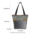 thumbnail image 3 of KLL Tote Bag for Women Barbeque Print Shopping Grocery Reusable Bags for Office School Shopping Travel, 3 of 6