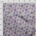 thumbnail image 3 of oneOone Polyester Spandex Off White Fabric Asian Suzani Sewing Material Print Fabric By The Yard 56 Inch Wide, 3 of 5