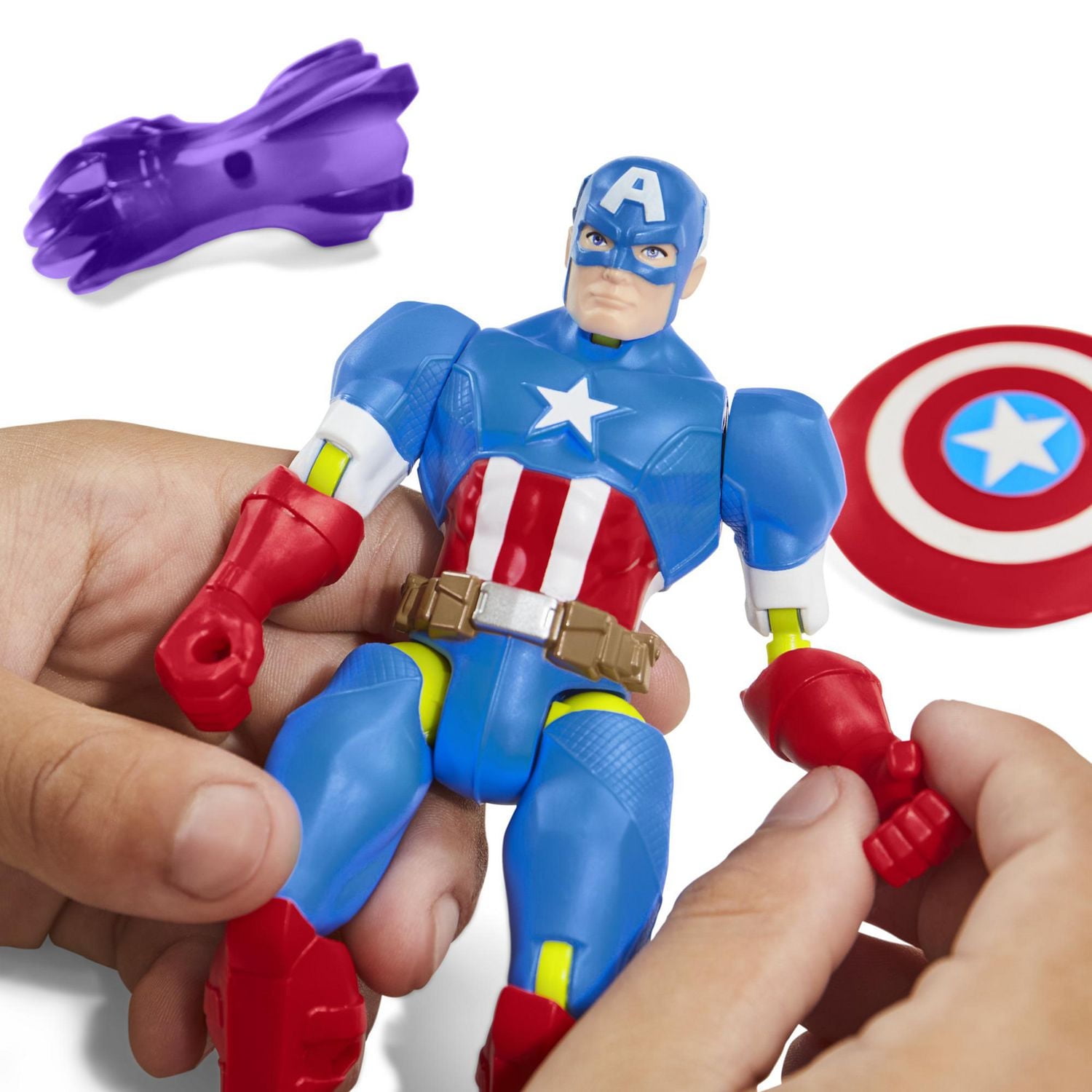 MixMashers Marvel Avengers, figurine Captain America à mélanger et combiner avec accessoires