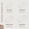 thumbnail image 2 of Bakken- Swiss Loaf Pan Set 4-Piece - Deluxe Nonstick Carbon Steel Bakeware for Perfect Bread and Cakes – Dishwasher Safe, Premium Pans for Home Baking, 2 of 8