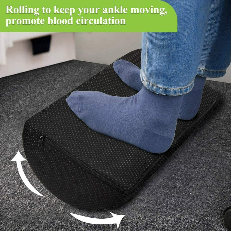 Cushion Lab Ergonomic Foot Rest for Under Desk – Patented Massage Ridge  Design Memory Foam Foot Stool Pillow for Work, Home, Gaming, Computer,  Office Chair – For Back & Hip Pain Relief 