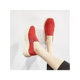 thumbnail image 3 of Fangasis Womens Platform Shoes Lightweight Sneakers Slip On Casual Sports Breathable Flats Red 7.5, 3 of 8