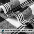 thumbnail image 4 of PAVILIA Sherpa Throw Blanket For Couch Sofa, White Black Fluffy Warm Plush Blanket for Bed, Cozy Super Soft Lightweight Throw, Fuzzy Decorative Blanket, All Season Home, 50x60, 4 of 8