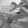thumbnail image 5 of Bare Home Organic Cotton Duvet Cover Set, Percale Weave, Queen, Light Gray, 5 of 10
