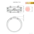 thumbnail image 5 of ANGARA Natural Triple Row Dotted Diamond Orbit Ring in 14K White Gold for Women (Size-3.7mm| Color-I-J| Clarity-I1-I2) | April Birthstone, Anniversary, Jewelry Gift for Women | Natural Diamond Ring, 5 of 10
