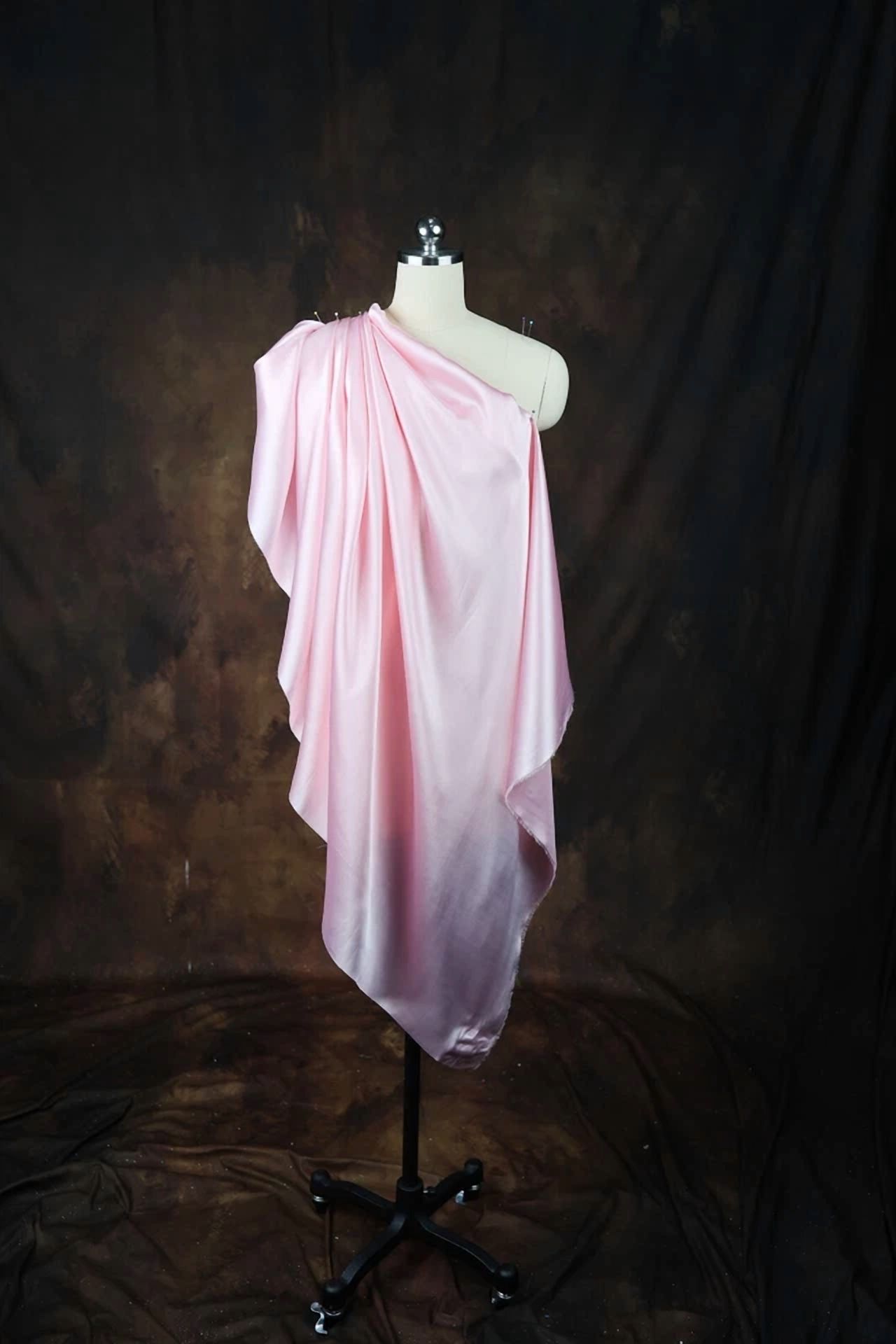 BUTTERFLY- Dusty Rose Satin Charmeuse Fabric By The Yard 315