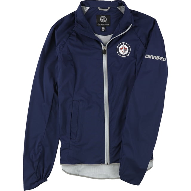 G-III Sports Womens Winnipeg Jets Windbreaker Jacket, Blue, Medium