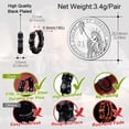 thumbnail image 4 of FaithHeart Skull Huggie Circle Hoop Earrings Gothic Punk Skeleton Jewelry for Men Rapper Reggae, 4 of 7