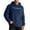 01 Navy, variant on YueHuiYing Man Fall Winter Loose Casual Sporty Fashion Fuzzy Pullover Embroidered Hooded Long Sleeve Sweatshirt