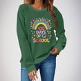 thumbnail image 1 of Xuyuer Women 100 Days of School Sweatshirt: Funny Teacher Shirts School Teaching Long Sleeves Teachers Gifts Tops Teacher Graphic T-Shirts School Days Tee Tops, 1 of 6