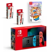 Nintendo Switch Neon Blue & Red Console Bundle w/ New Super Lucky's Tale Game