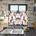thumbnail image 4 of Yayeee Kitchen Curtains Tier Pair Light Filtering 27"x24" Rod Pocket Short Cafe Window Panel, Rainbow Stars Pattern, 4 of 7