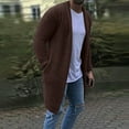 thumbnail image 2 of Dpytoraw Mens Shawl Collar Long Cardigan Knit Ruffle Fashion Sweater Drape Cape, 2 of 5