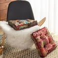 thumbnail image 4 of Monebena Bohemian Patchwork Square Chair Seat Cushions for Dining Kitchen Office Chairs Patio Soft Cotton Linen Chair Pads, 4 of 6