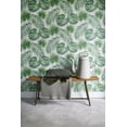 thumbnail image 2 of ESTA Home Patti Light Green Leaves Wallpaper, 20.5-in by 33-ft, 2 of 11