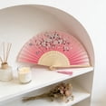 thumbnail image 4 of 2026 Traditional Chinese Folding Hand Fan,Portable Foldable Fan for Wedding,Dance,Party,Performance, Cherry Blossom and Butterfly Design, Silk and Bamboo Construction, Decorative Tassel,1PC, 4 of 6