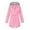 Pink, variant on Winter Warm Windproof Jackets for Womens Solid Color Rain Jacket Outdoor Hooded Raincoat Windproof Top