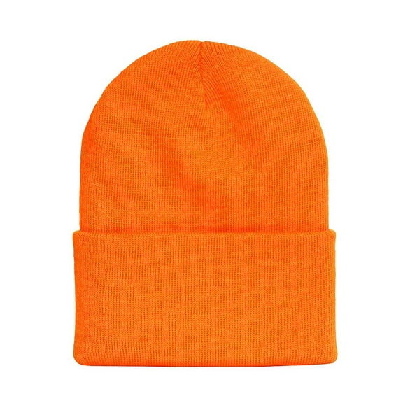New Solid Winter Long Beanie - Orange 1pc