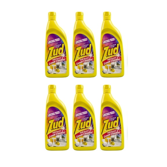Zud Multi-Purpose Cream Cleanser, Fresh Clean Scent, Pack of 6, 19 Oz. (538 g)