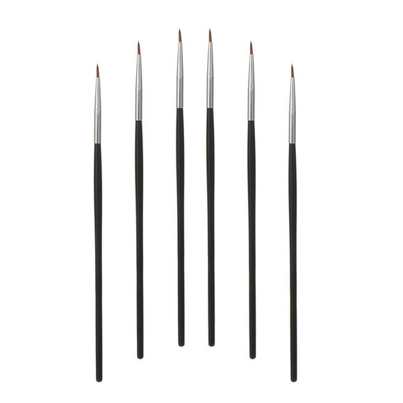 Pinceles para delineador de ojos de marta, maquillaje de ojos, 6 piezas, herramientas de maquillaje de delineador de ojos de marta ultrafinas y suaves para que las mujeres apliquen con precisión gel y