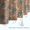 thumbnail image 6 of Brown Highland Cow Bucket Flower Pattern Shower Curtain 36"x72" ,Bathroom Decorative Shower Curtains Set with 12 Hooks,Modern Waterproof Washable Shower Curtain, 6 of 6
