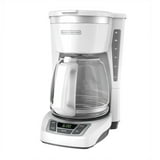 BLACK+DECKER 12-Cup* Programmable Coffeemaker, White, CM1160W - Walmart.com