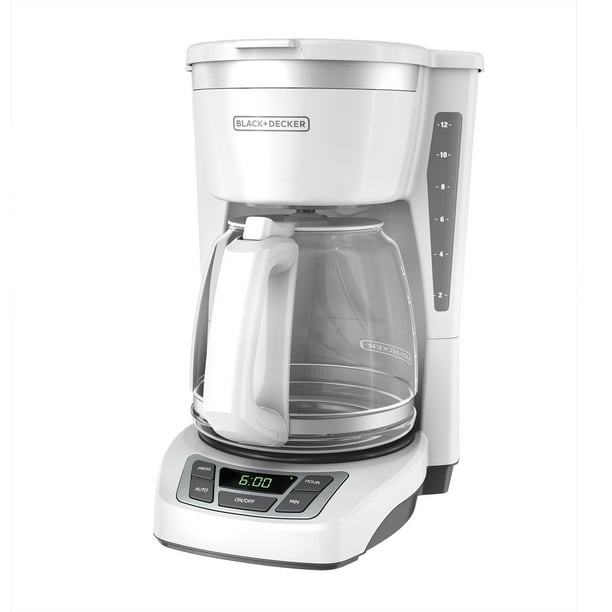 BLACK+DECKER 12Cup* Programmable Coffeemaker, White, CM1160W