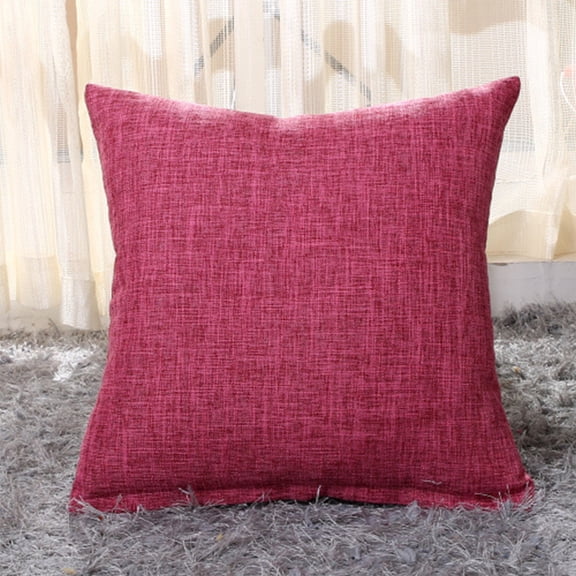 Vfedsrsge 18x18 Inch Hot Pink Square Throw Pillow with Insert - Decorative Cushion for Sofa Living Room Bedroom