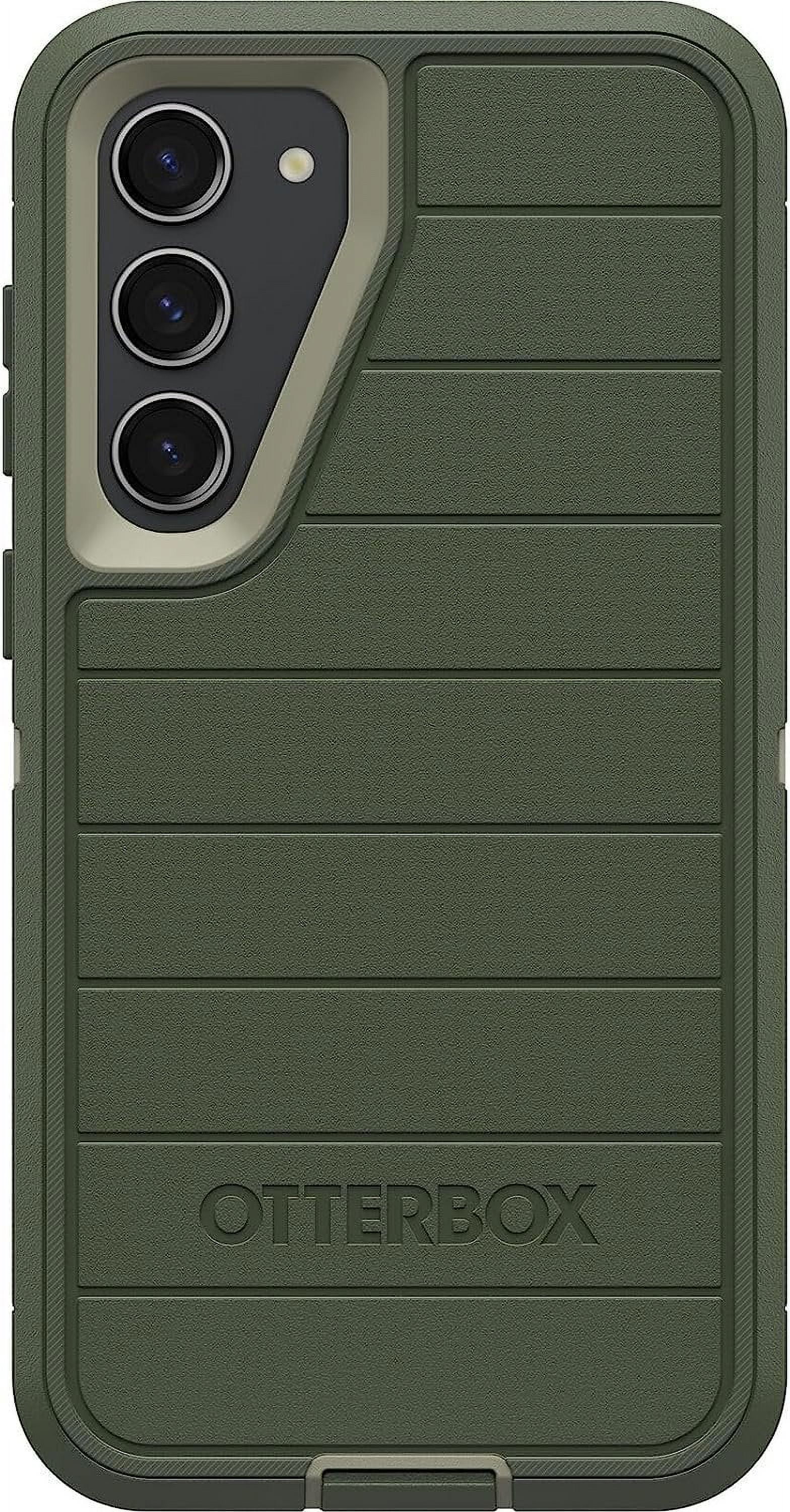 OtterBox Galaxy S23+ Only - Defender Series Case - Lichen The Trek, Rugged & Durable - with Port Protection - Includes Holster Clip Kickstand - Microbial Defense Protection - Non-Retail Packaging