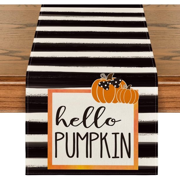 Mantel de para Halloween, Mantel rectangular de Halloween | Decoración de mesa de calabaza, brujas | Decoración de mesa para fiestas de Halloween33*183cm