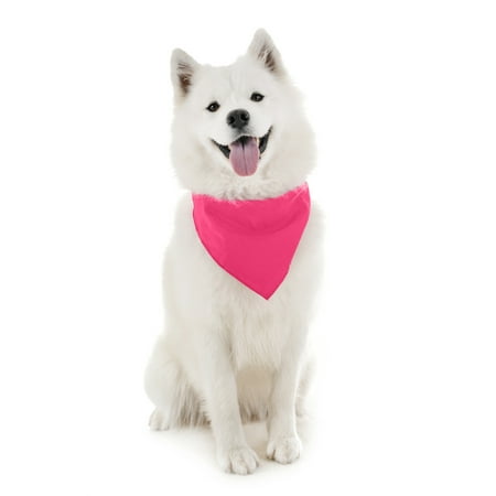 Balec Dog Solid Cotton Bandanas - 5 Pieces - Scarf Triangle Bibs for Any Small, Medium or Large