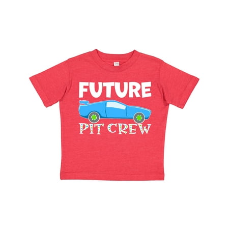 

Inktastic Future Pit Crew Blue Race Car Gift Toddler Boy or Toddler Girl T-Shirt