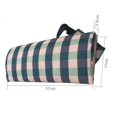 thumbnail image 3 of DOLITY 2X Lounge Chair Lunch Break Folding Wicker Chair Sponge Pillow Green Grid, 3 of 4