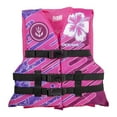 thumbnail image 1 of Oceans 7 US Coast Guard Approved Type III Kids PFD Life Jacket Vest, Pink/Berry, 1 of 6