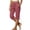 Watermelon Red, variant on Luivaraty Capri Pants for Women Solid Color Straight Leg Pants Fashion Comfy Drawstring Side Split Capris with Pockets, S-2XL