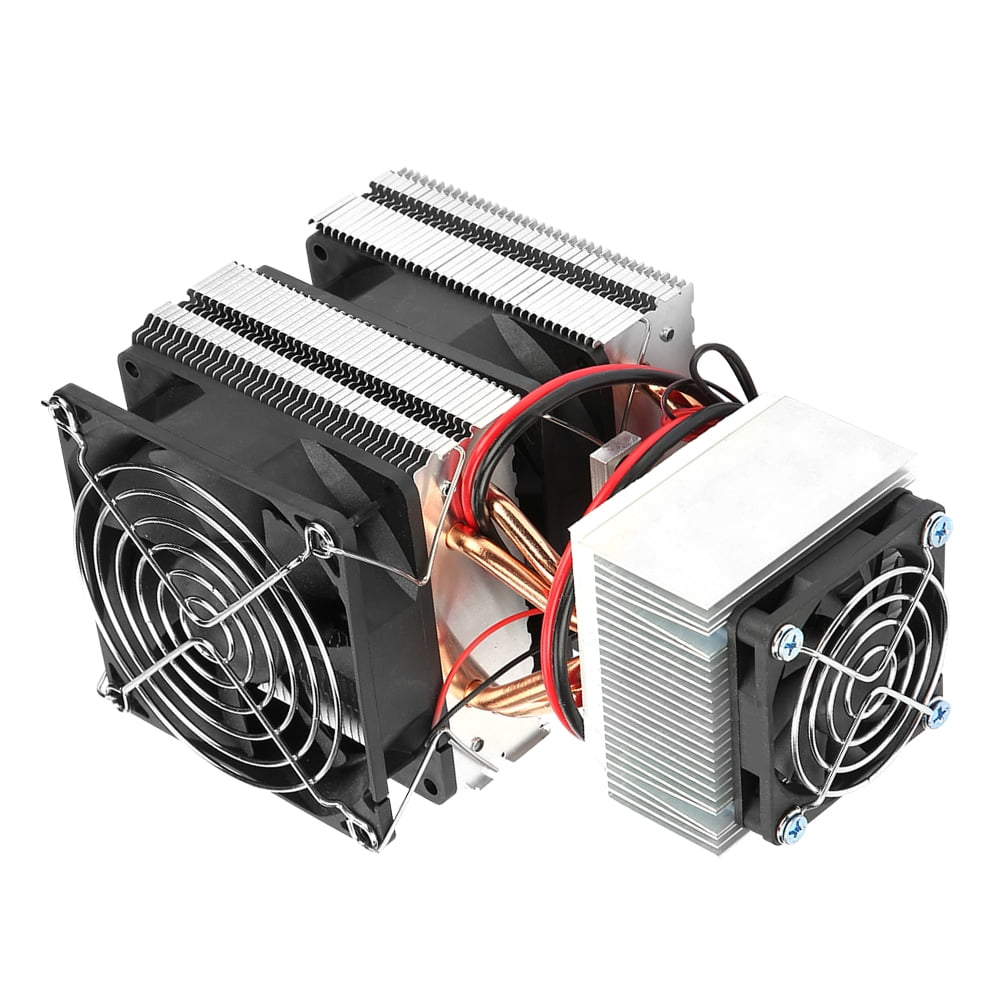 12V 6A DIY Electronic Semiconductor Refrigerator Radiator Cooling Equipment DIY Kit with Fan for Air Cooling Dehumidification System Heat Sink Conduction Module Semiconductor Refrigeration Learning