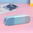 thumbnail image 4 of Silicone Pencil Case Large Capacity | Macaron Gradient Multi-Color Zipper Pen Pouch | Durable Flexible Portable Stationery Organizer | Orange Green Blue Rose Red Yellow | 20x6x5cm, 4 of 6