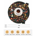 thumbnail image 6 of 13 Inch Round Placemats Set of 6, Boho Black Flowers Non Slip Heat Insulation PP Table Mats, Spring Abstract Watercolor Floral Leaf Washable Place Mats for Kitchen Dining Party Table Decor, 6 of 7