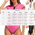 thumbnail image 2 of UTSJKR Women's V-Neck Ruched One-Piece Swimsuit, Double Strap Tank Style Bathing Suit with Tummy Control Hot Pink S, 2 of 8