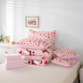 thumbnail image 6 of Manfei Vintage Christmas Santa Claus 7-Piece Twin Bedding,Western Xmas Festive Bedding Comforter Set,Pink Reversible, 6 of 7