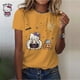 thumbnail image 3 of Camiseta de manga corta informal para mujer, con estampado de dibujos animados de Hello Kitty, para verano, 3 of 5