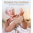 thumbnail image 4 of NURCOM Gants de Compression pour l'Arthrite, Soulagement de la Douleur Rhumatoïde, Gants de Compression pour Femmes et Hommes, Gants de Circulation Sans Doigts Premium pour l'Arthrite et les Douleurs Articulaires, Gonflement, Tendinite, 1 Paire Beige P, 4 of 7