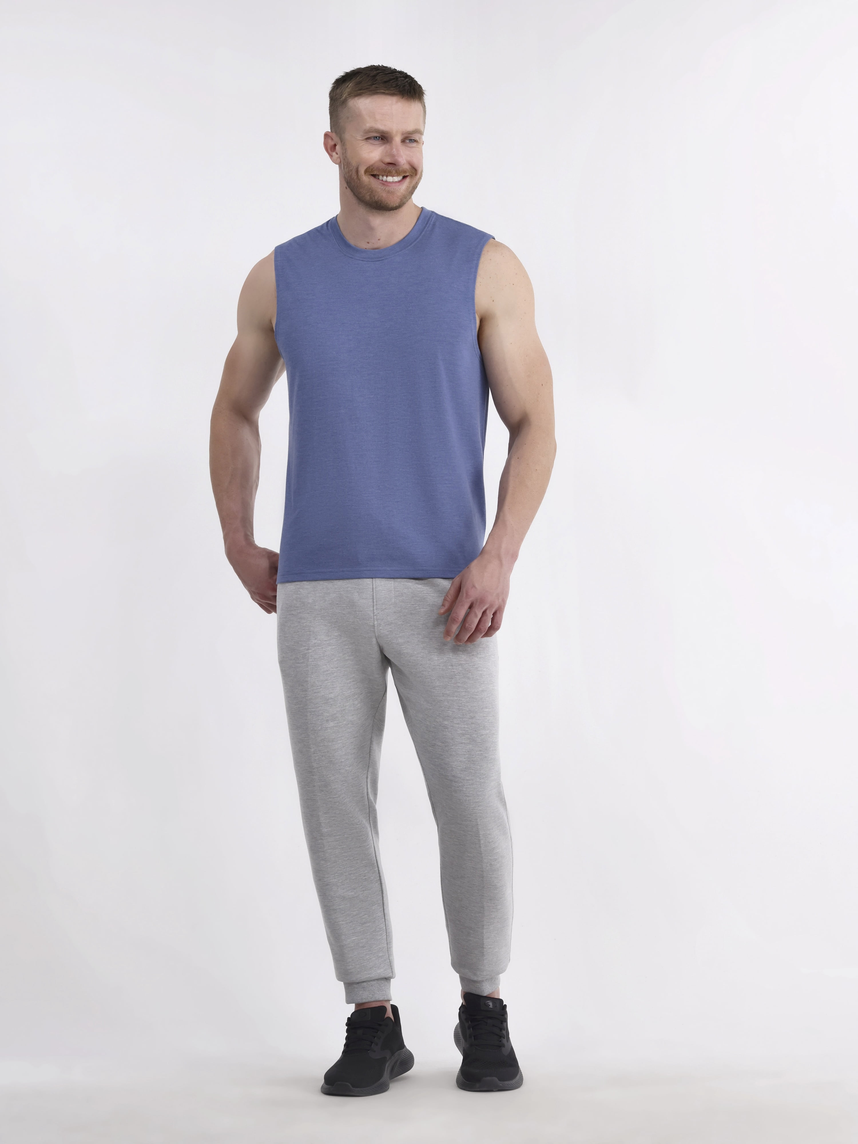 Athletic Works Men's and Men's Big & Tall Tri-Blend Muscle Tee, Sizes XS-4XLT
