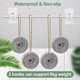 thumbnail image 5 of 8PCS No Drill Curtain Rod Brackets Upgraded Curtain Rod No Drilling Self Adhesive Curtain Rod Hooks with Screws, Nail Free Adjustable Curtain for Poles Less Than 4cm in Diameter (White), 5 of 5