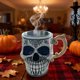 thumbnail image 3 of Skull Coffee Mug With Saucer Set Gothic Porcelain Tea Cup Ornates Skull Coffee Mug Funny Ceramic Tea Cup-Diabolical Bonehead Cup, 3 of 6