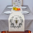 thumbnail image 4 of Table Runner Dresser Scarves 72 Inch Long, Rustic Bee Crown Linen Dining Table Runners Vintage Newspaper Sweet Honey Animals Tabletop Scarf for Wedding Holiday Party Kitchen, 4 of 7