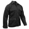 thumbnail image 2 of Rothco Poly/Cotton Twill Solid BDU Shirts - Black, Large, 2 of 3