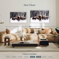 thumbnail image 4 of Elephant Stock Winter Bisons Wall Art - Horizontal Canvas Wall Art - Living Room Wall Decor - Animal Canvas - Brown And White Decor - 39" x 26", 4 of 8